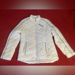New York Rangers White Jacket Winter Coat Women’s Medium Diamond Pattern